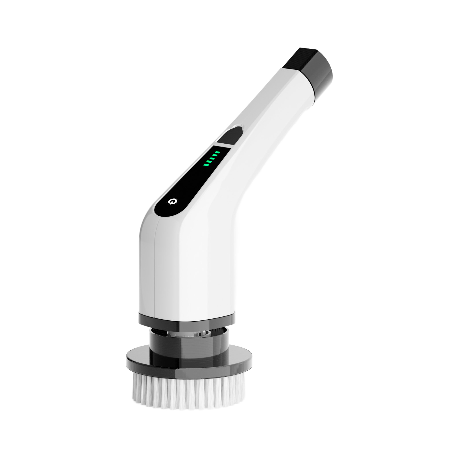 Electric rotary cleaner, household wireless cleaning brush cleaner with multiple replaceable brush heads and 3 adjustable sizes, suitable for bathroom shower, bathtub, glass surface, and car cleaning.