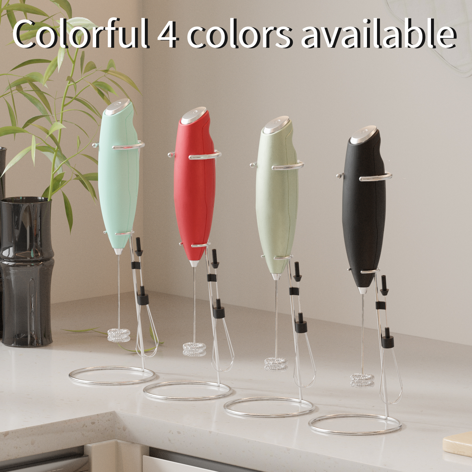 Two in one powerful milk mixer and egg beater - powerful electric hand-held mixer and egg beater for coffee, latte cappuccino, hot chocolate and coffee creamer - super fast foam maker and drink mixer