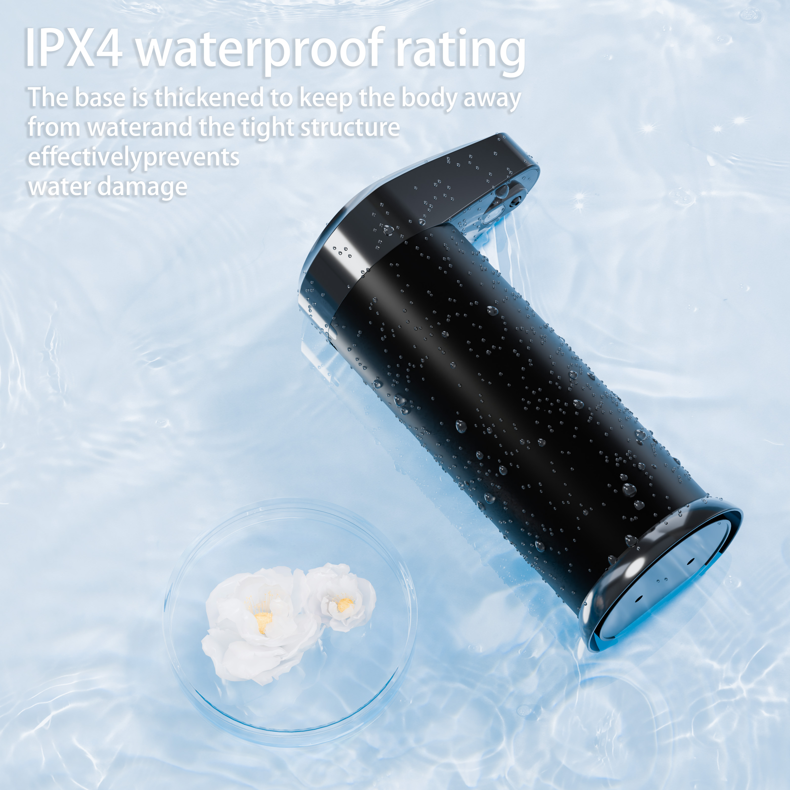 Contactless automatic soap dispenser, suitable for bathrooms and kitchens, liquid hand soap dispenser, waterproof and large capacity