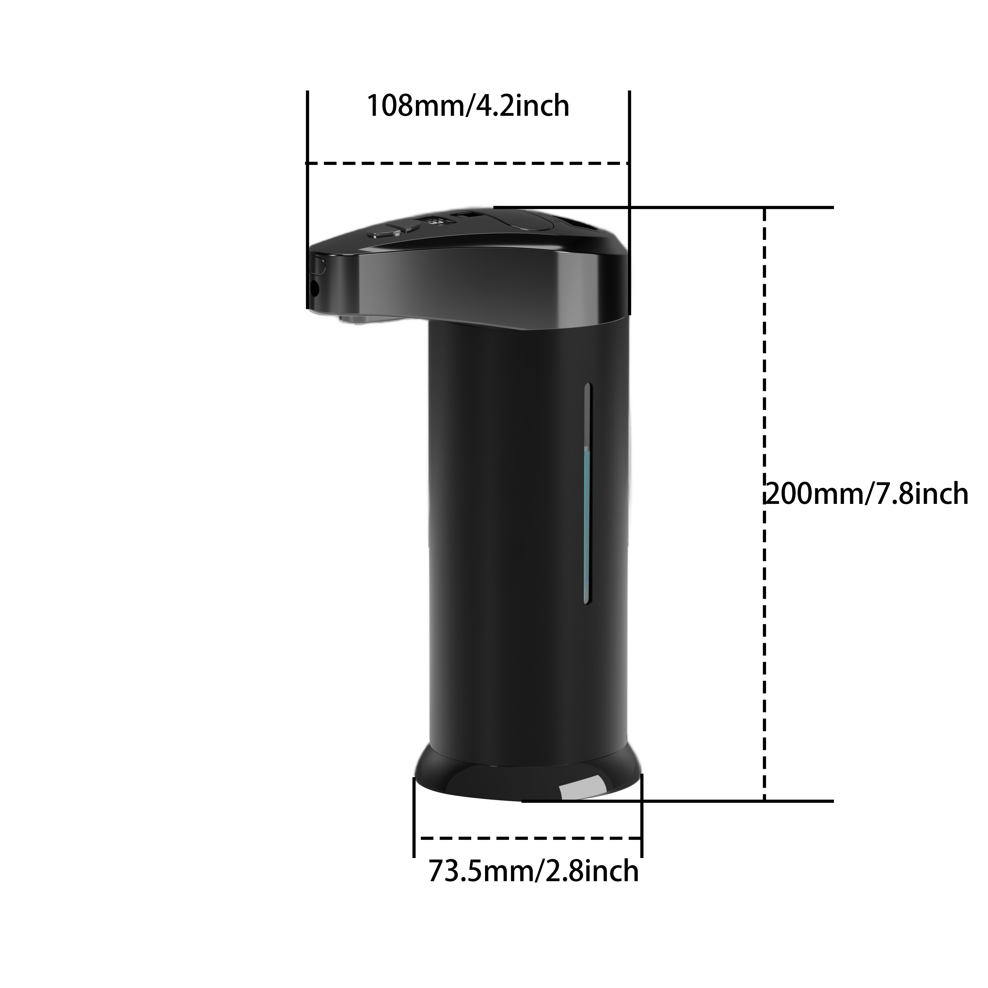 Contactless automatic soap dispenser, suitable for bathrooms and kitchens, liquid hand soap dispenser, waterproof and large capacity