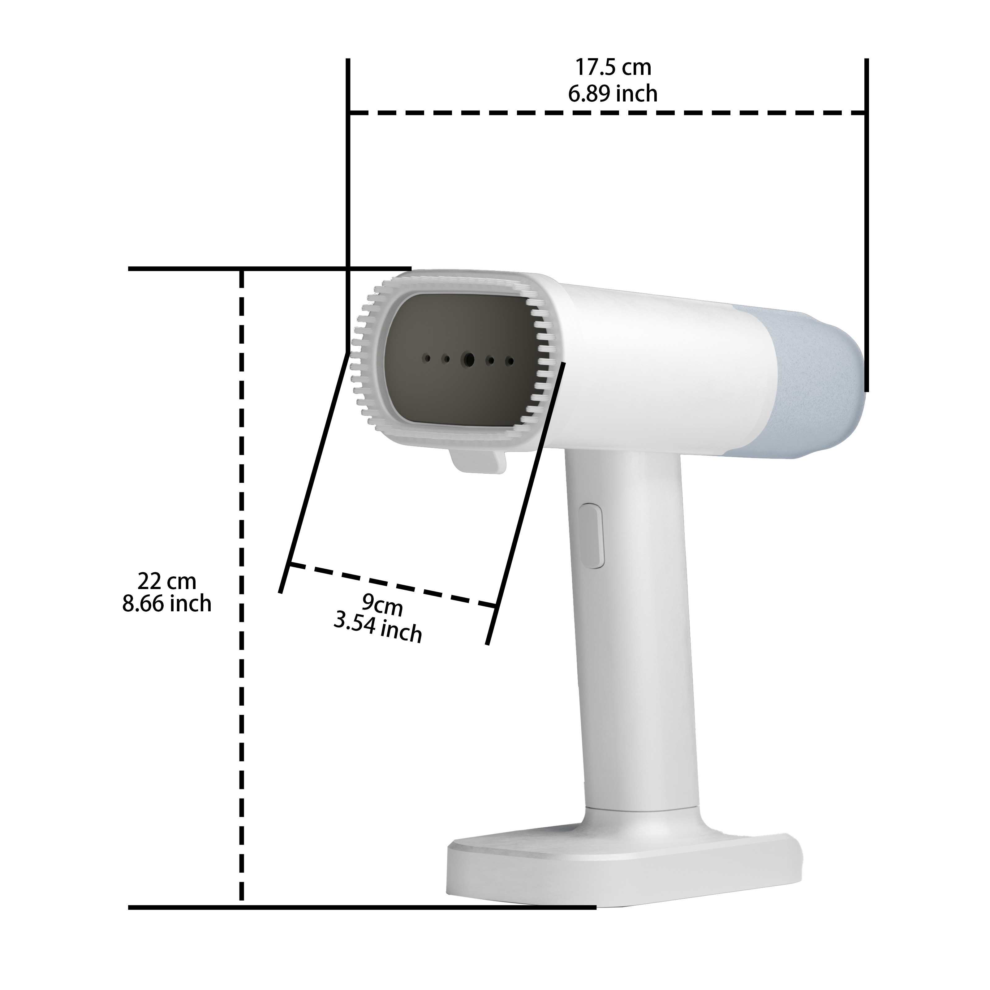 Powerful clothing steamer with brush head, fast heating, handheld, equipped with steam setting, portable travel steam iron, suitable for removing wrinkles, safe for all fabrics.