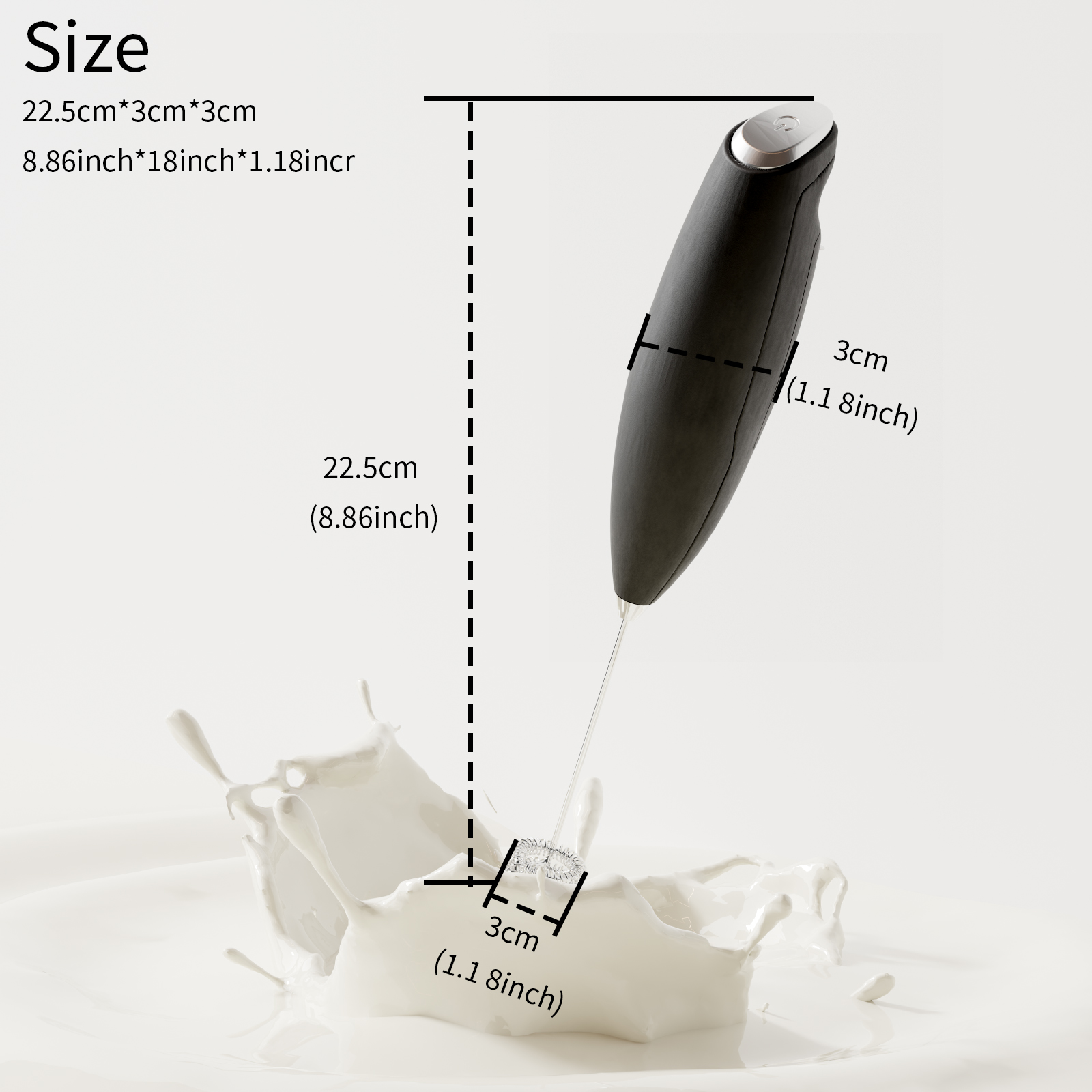 Two in one powerful milk mixer and egg beater - powerful electric hand-held mixer and egg beater for coffee, latte cappuccino, hot chocolate and coffee creamer - super fast foam maker and drink mixer